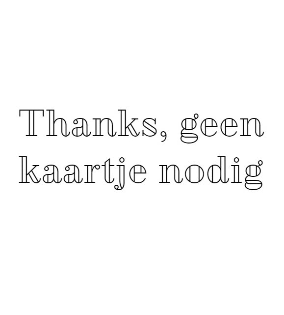 Geen kaartje (0,00)